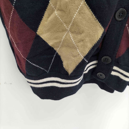 フレッドペリー FRED PERRY メリノウール100 アーガイルチェックカーディガン メンズ JPN:S